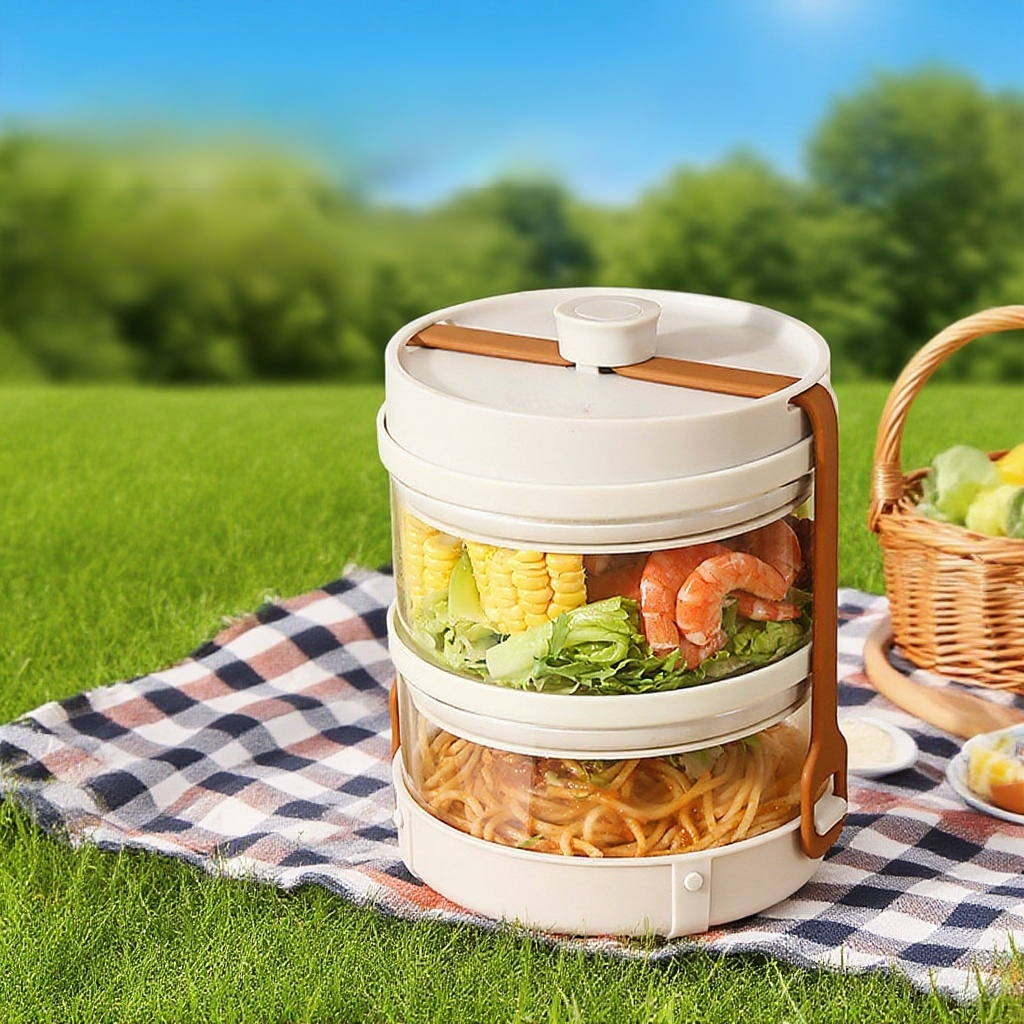 Ultraleichte runde Glas Essen Box