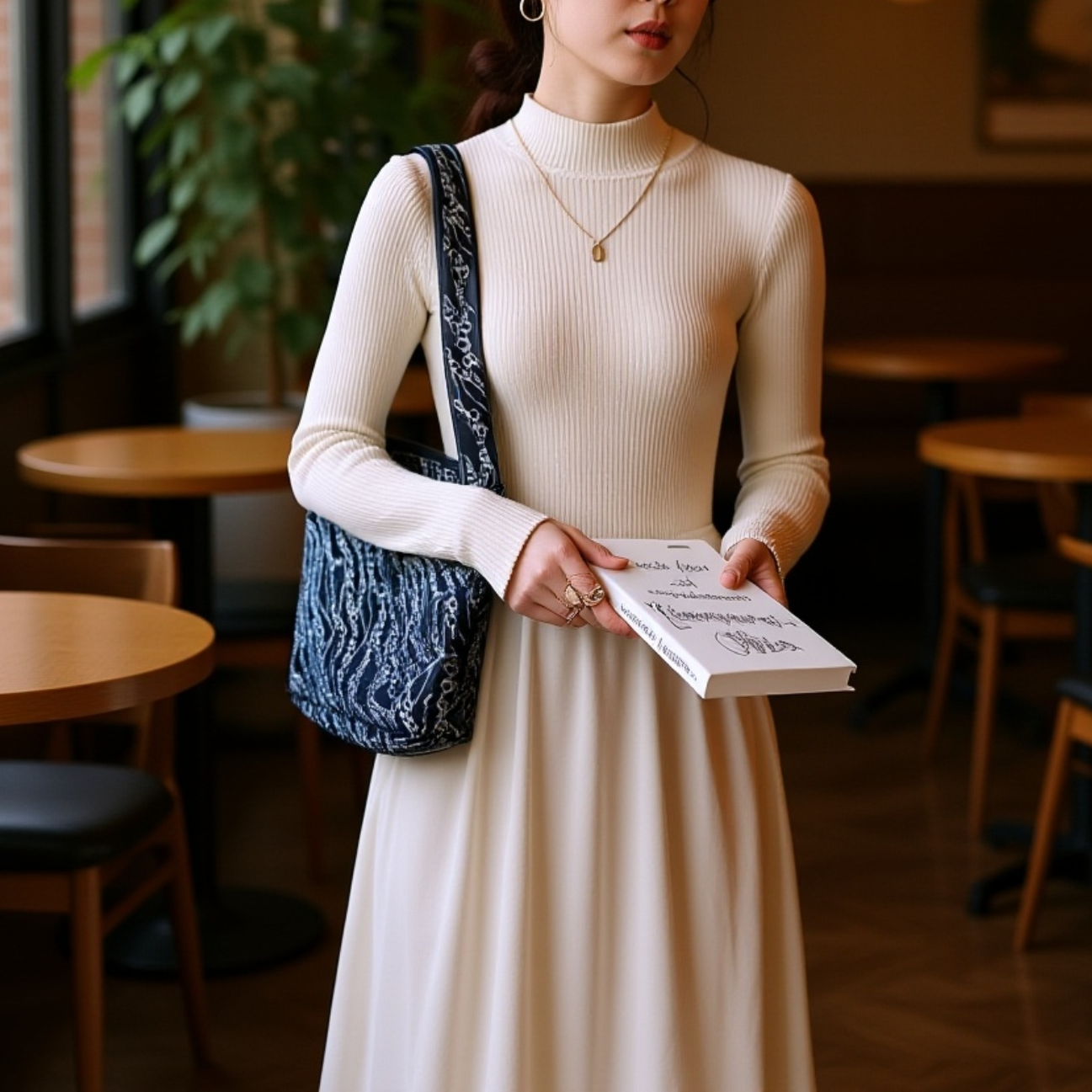 ブラックニットロングワンピース インナー用ベースドレス