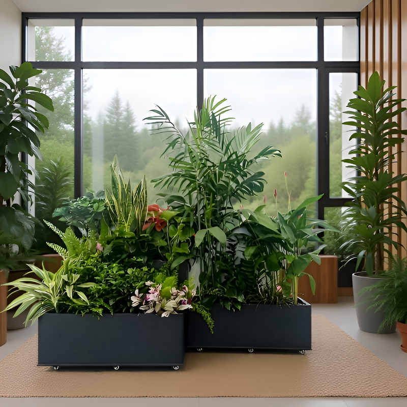 Metalowe doniczki ogrodowe