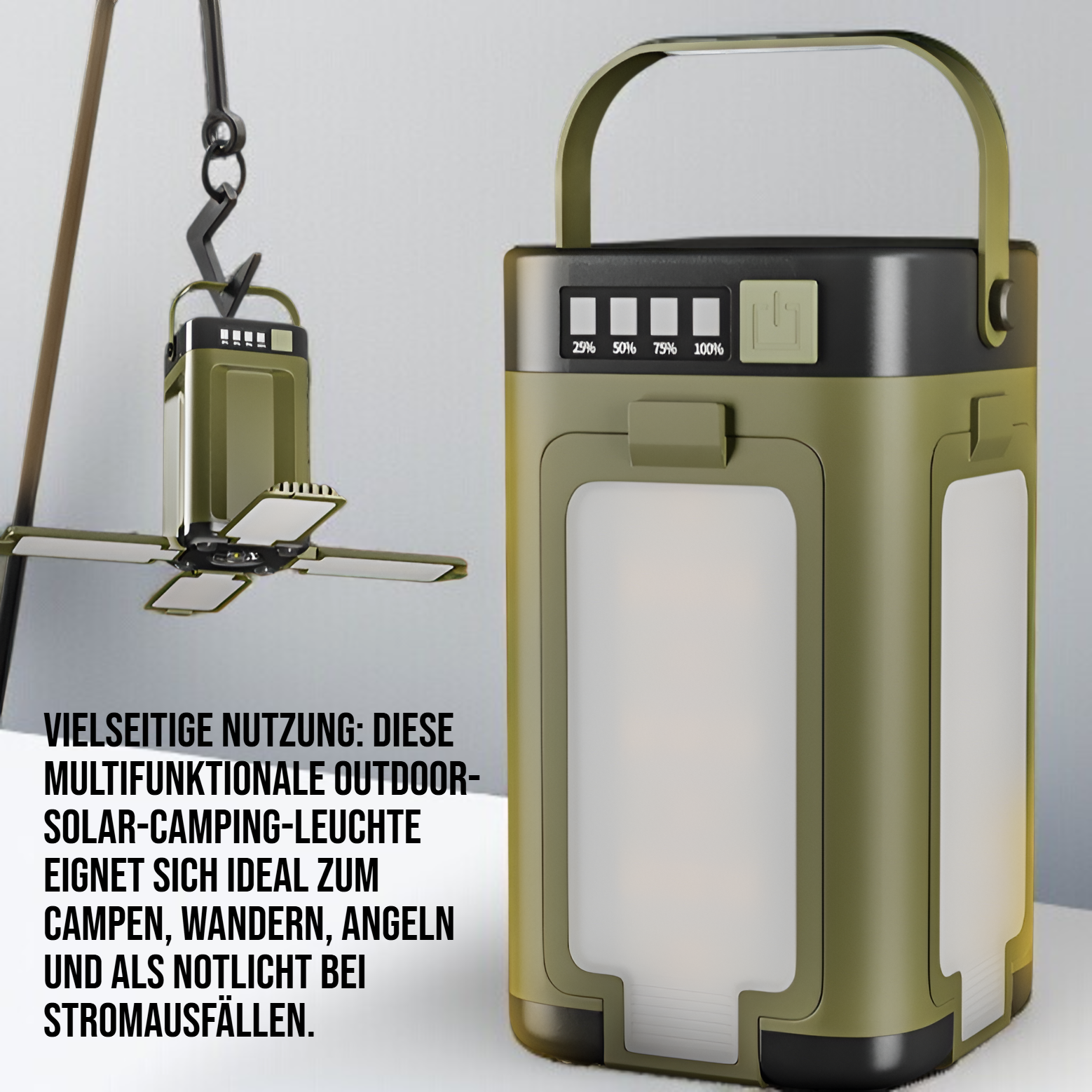 Multifunktionale Outdoor-Solar-Camping-Leuchte