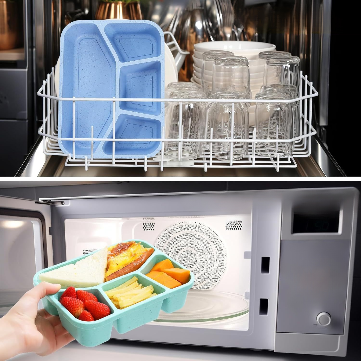 Wheat Straw Bento Box – Eco-friendly Square Lunch Container