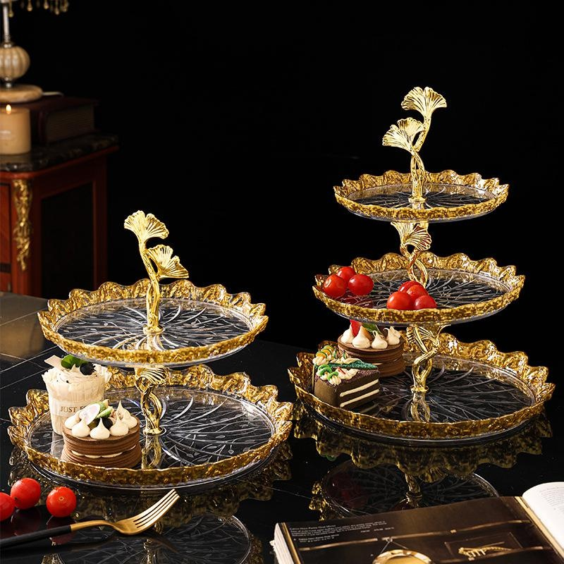 Luxury Gold-painted Dessert Plate for Afternoon Tea