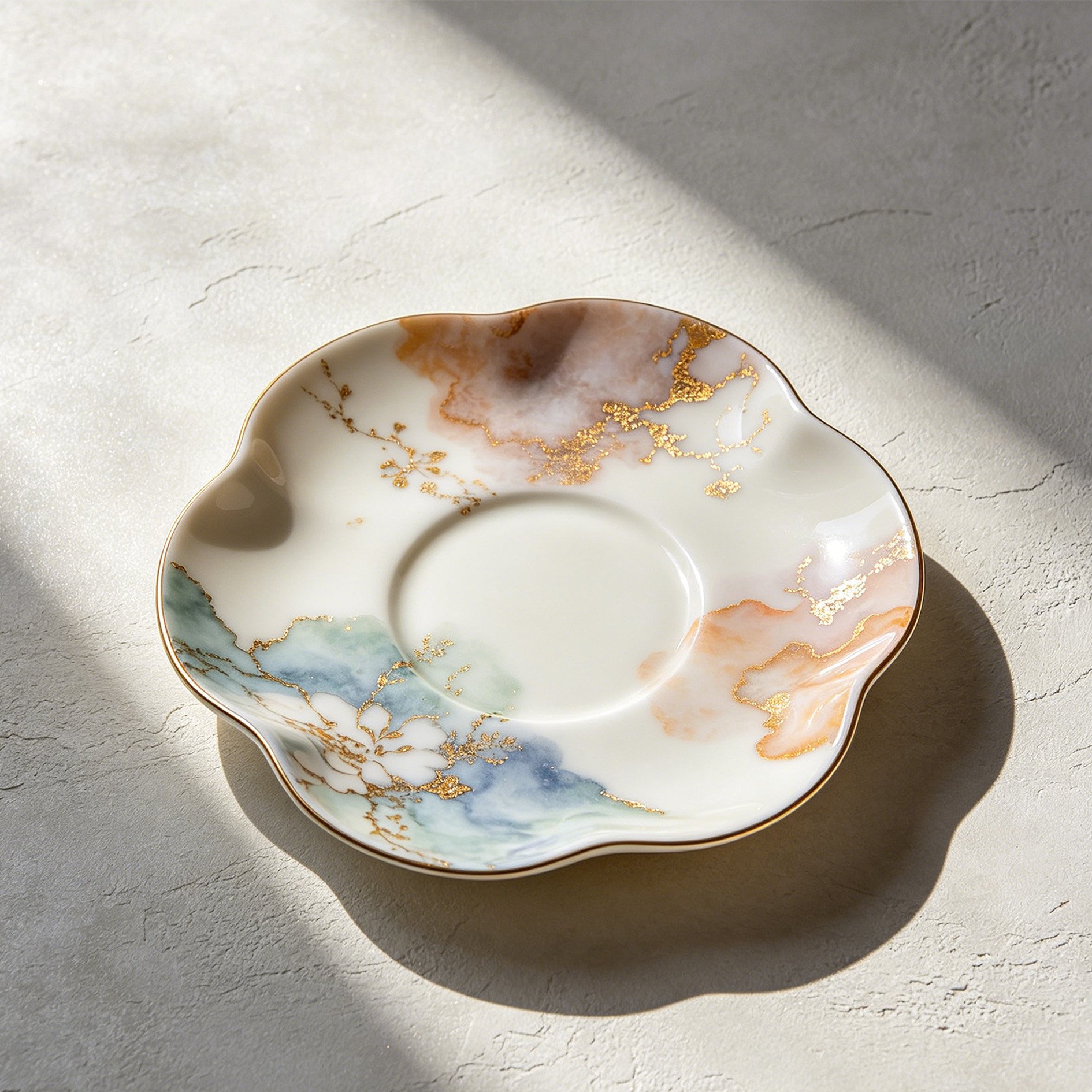 Elegantes Spitzenteller Set mit filigranem Spitzendesign