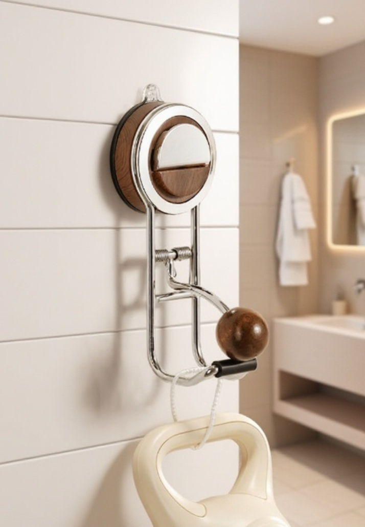 주방에서 사용 중인 세면대 흡착 후크