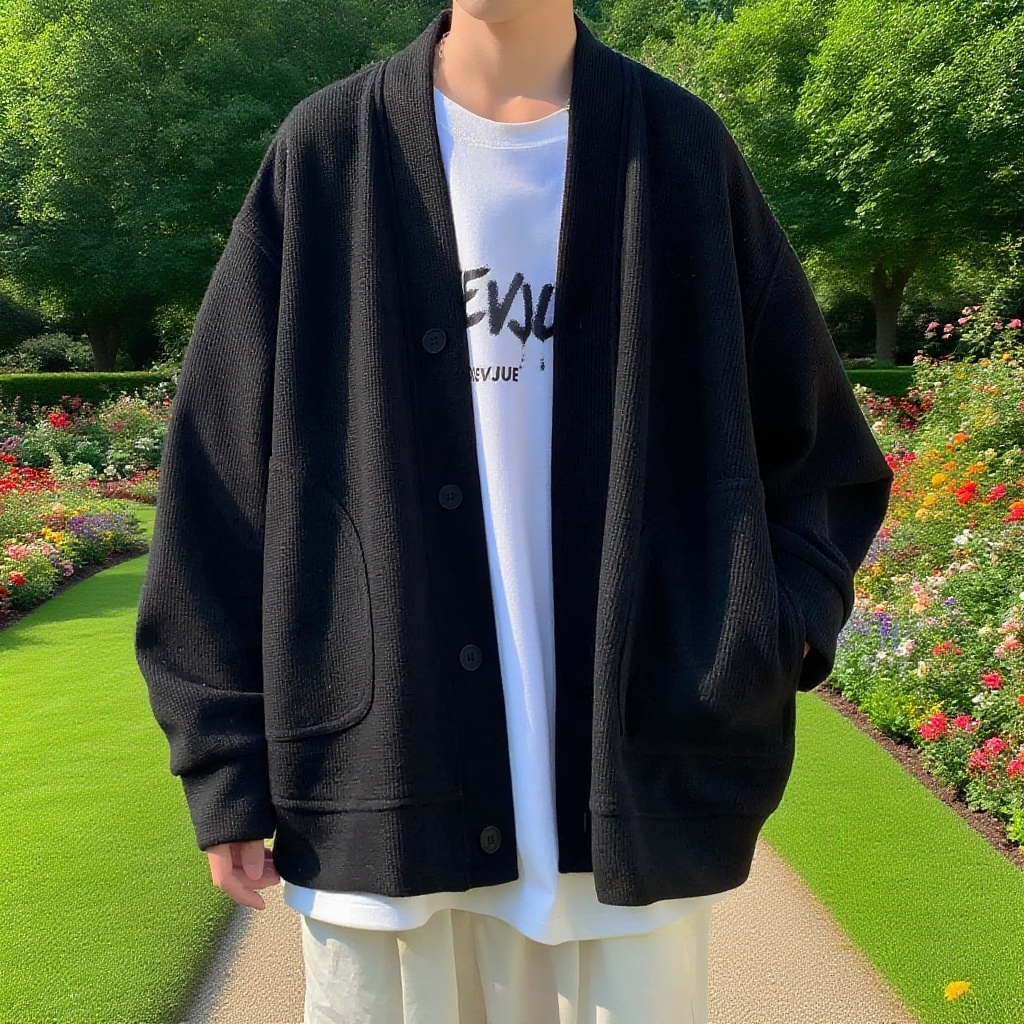 남성 데일리룩 니트 코트 코디