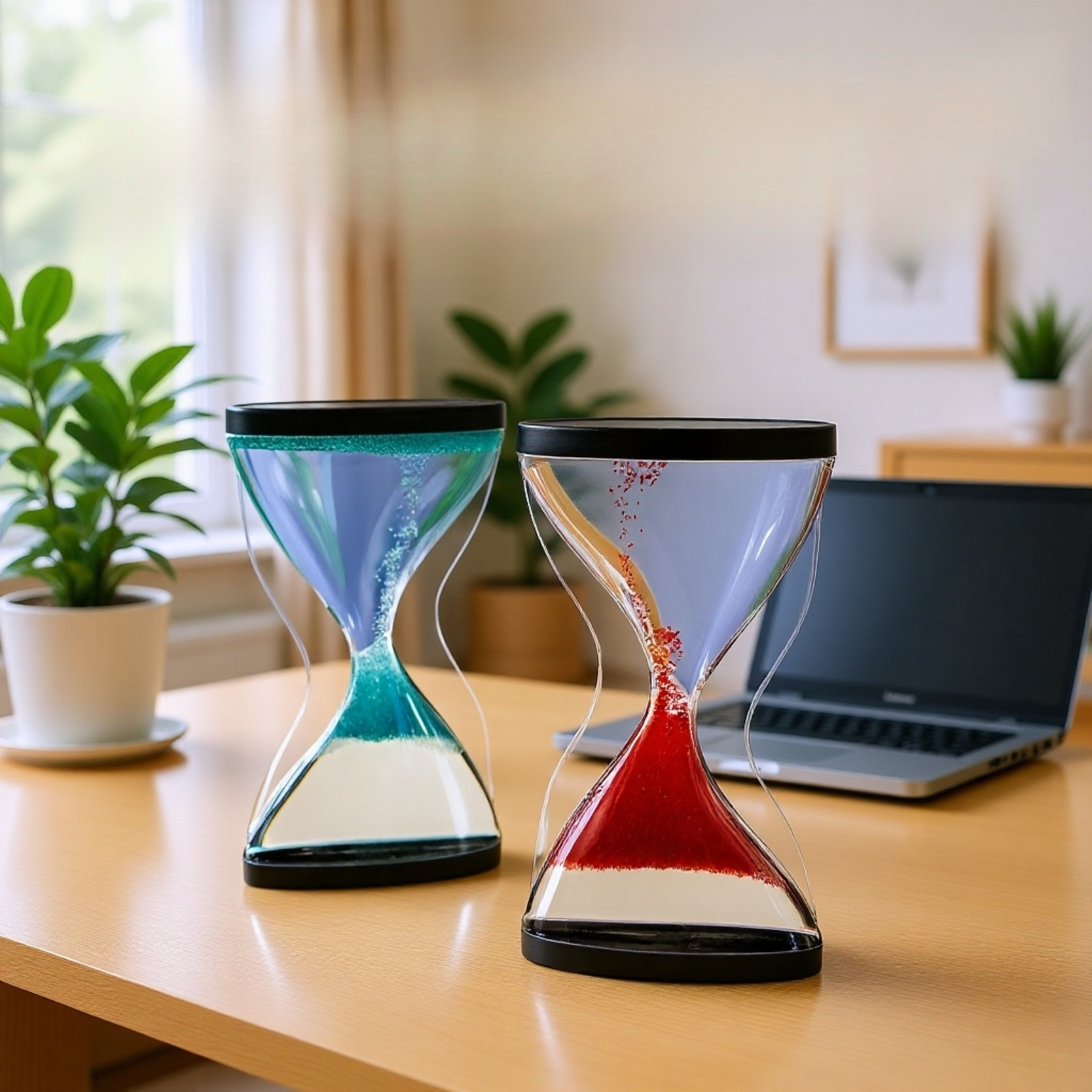 上昇する砂時計タイマー