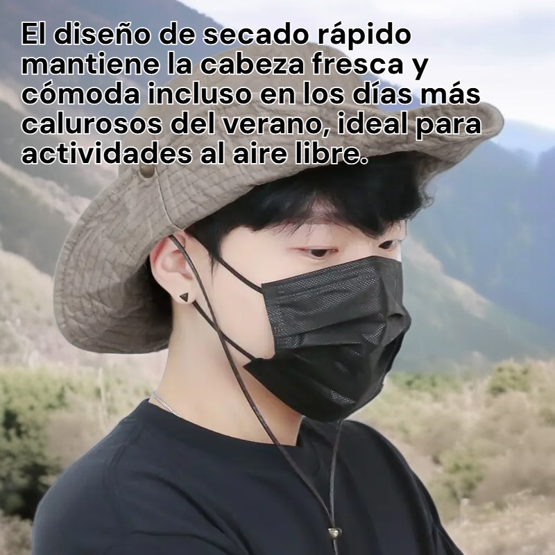 Gorro outdoor de verano, secado rápido, apto para usar con gafas de sol