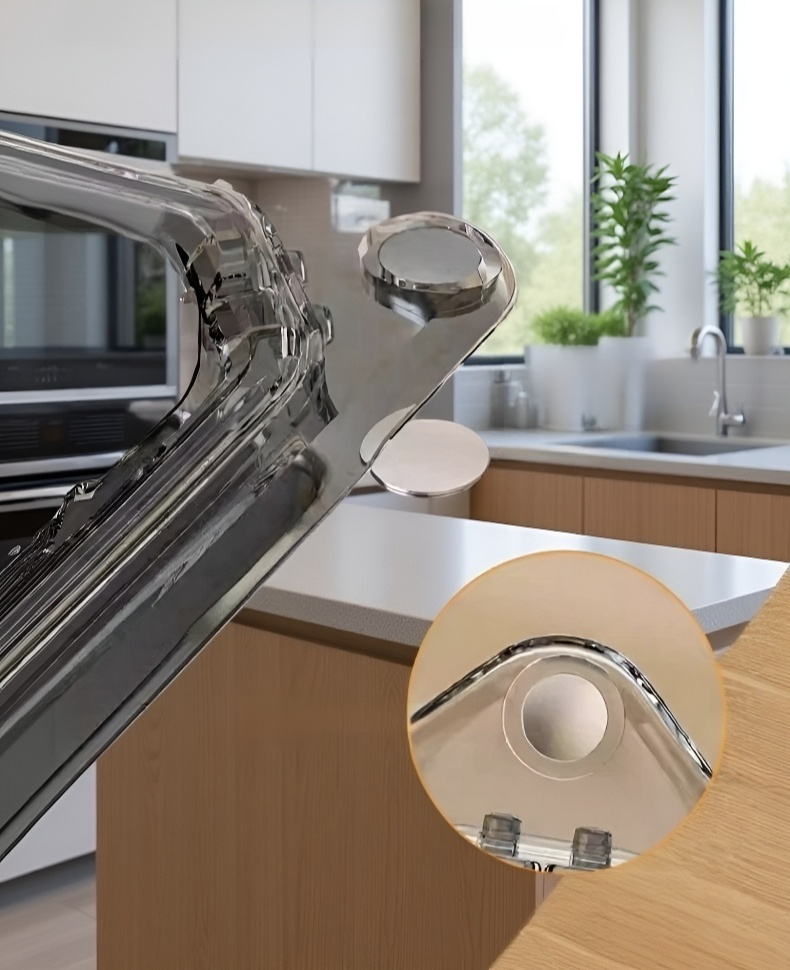 Magnetic drain basket holding kitchen sponges