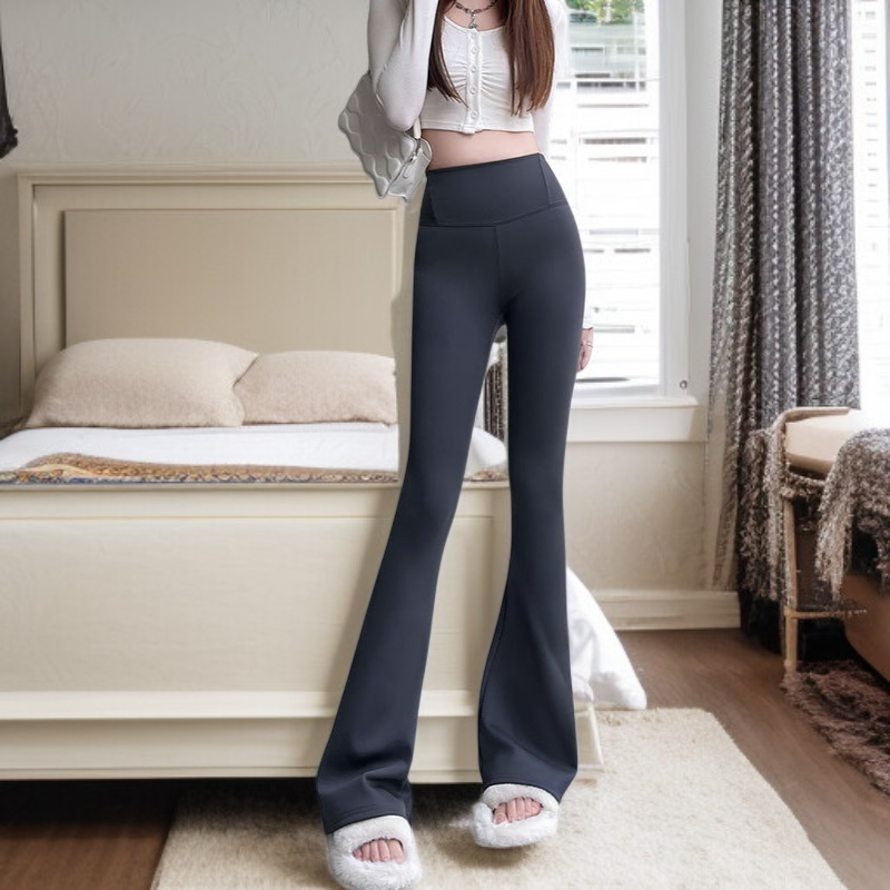  سروال شارك نسائي بخصر مرتفع وقصة ضيقة، تصميم فضفاض للخريف والشتاء