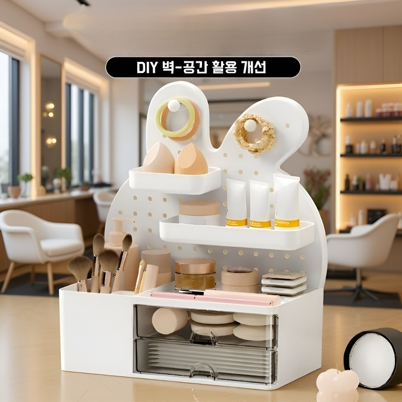 토끼선반 책상 책상 문구 사무선반 구멍판 서랍수납함 필통수납선반