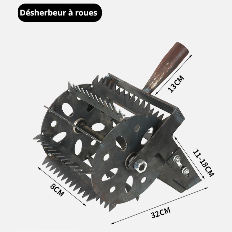 Outil magique de désherbage à roulettes