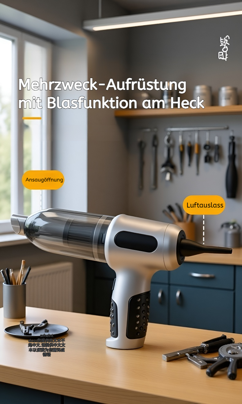 Handstaubsauger entfernt effektiv Schmutz im Auto