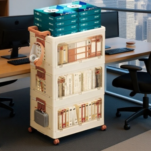 Haushaltswagen-Aufbewahrungsschrank, Installationsfreier Kinder-Snack-Aufbewahrungsschrank, faltbare