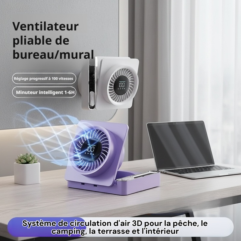 Ventilateur pliable silencieux à IA