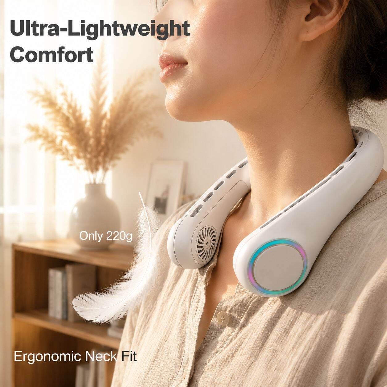 Silent Portable Bladeless Neck Cooling Fan
