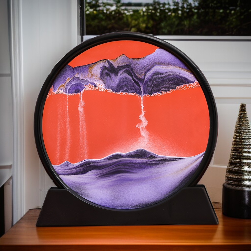  لوحة رملية ديكور للصالون، ساعة رملية، لوحة فنية متحركة، تزيين المنزل