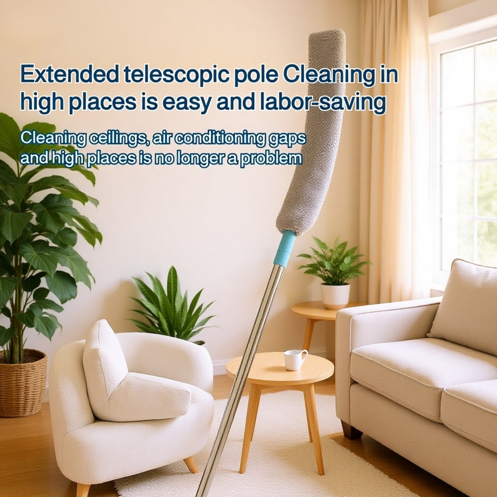 Adjustable Dust Brush cleaning under sofa