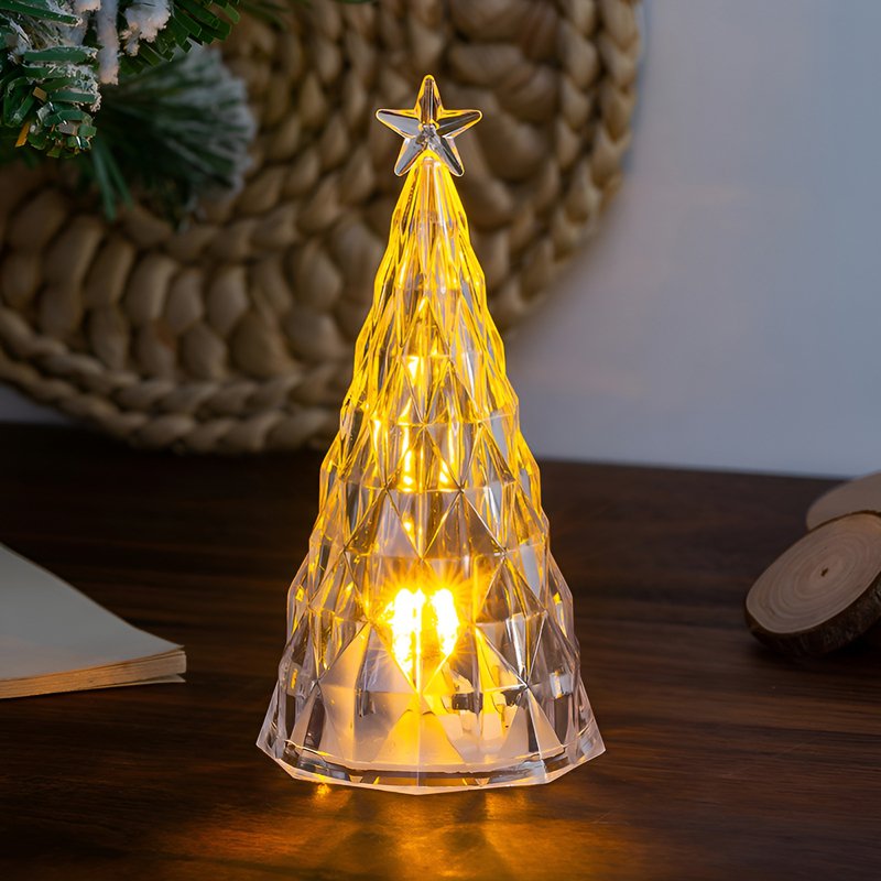 クリスマスの飾り、デスクトップの装飾品、光るクリスマスツリー、ナイトライト、子供の創造的な贈り物、クリスマスの装飾の小道具