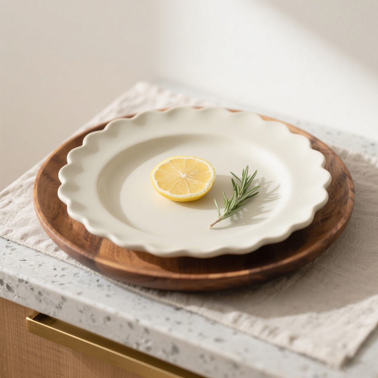 Set de 12 platos creativos de cerámica esmaltada