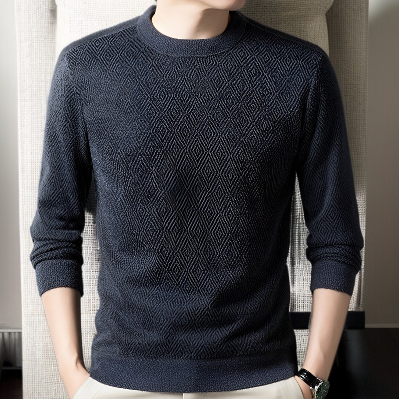 남자 추동 자카드 스웨터 남 기모 니트 레깅스 남자 니트 자카드 니트 레깅스