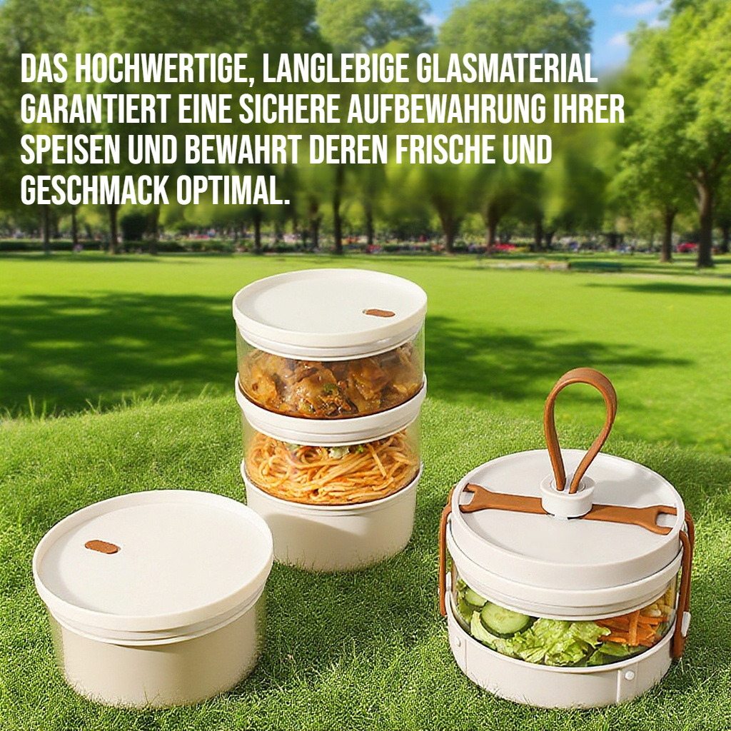 Ultraleichte runde Glas Essen Box