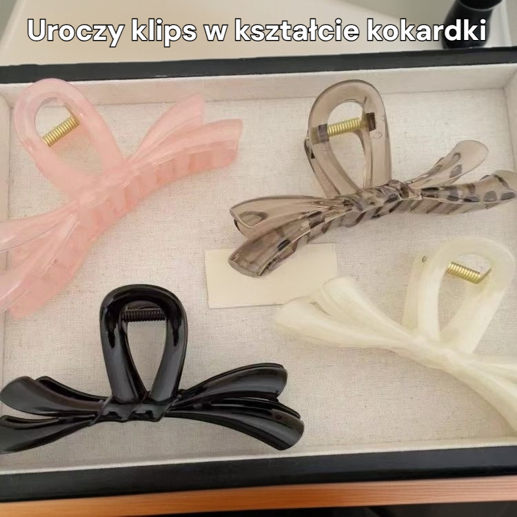 Dziewczęcy klips w kształcie kokardki