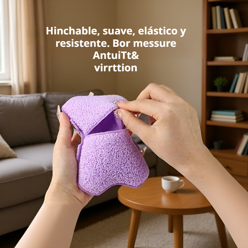 Esponja de baño con jabón y doble cinta