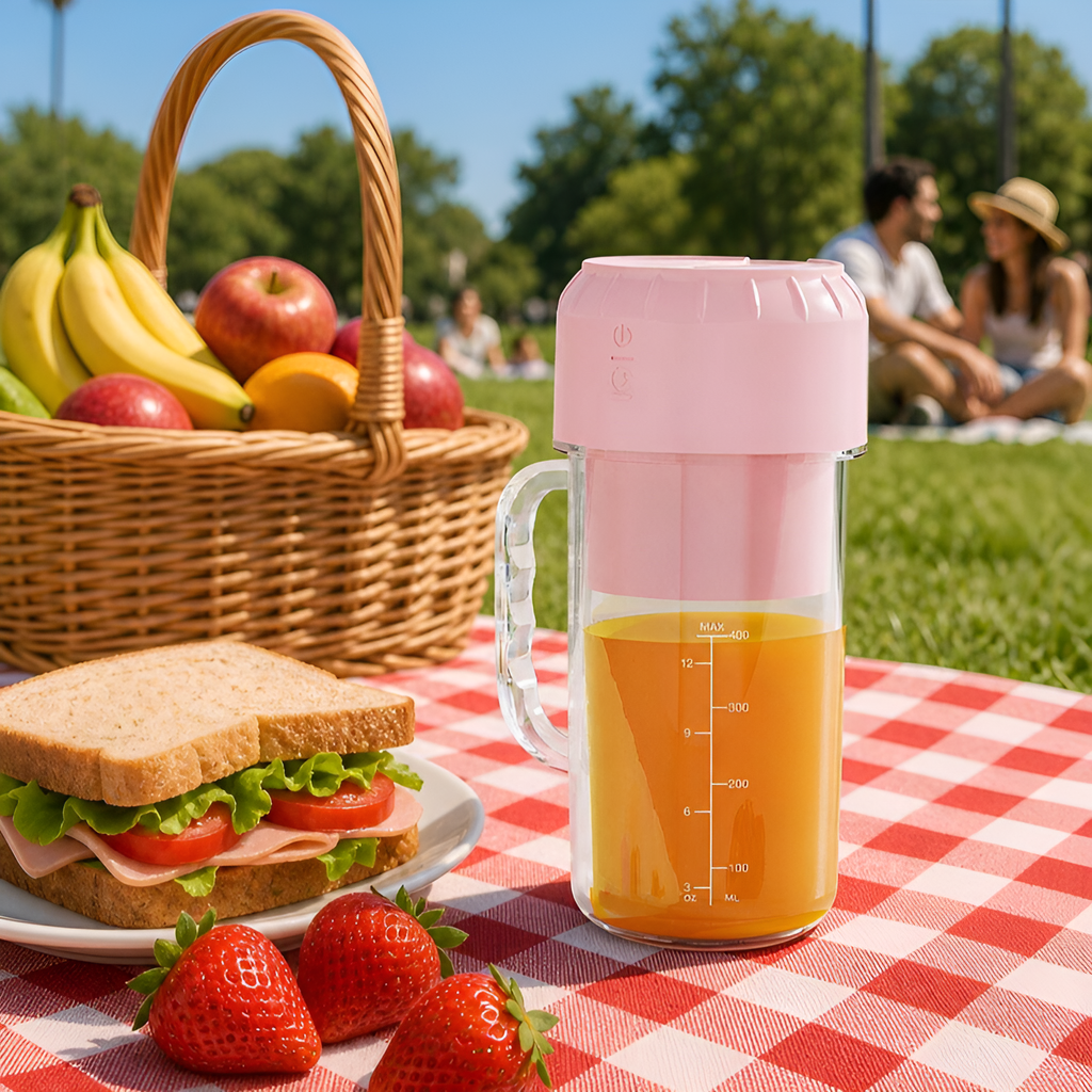 Outdoor Multifunctional Mini Mixer Long-Lasting Battery Handheld Portable Easy to Clean