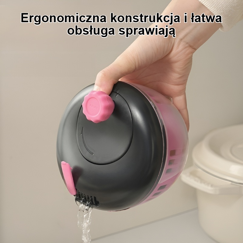 Ręczna wirówka do mycia warzyw, owoców i sałatek