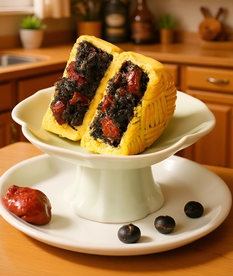 건강 재료가 들어간 케이크 클로즈업