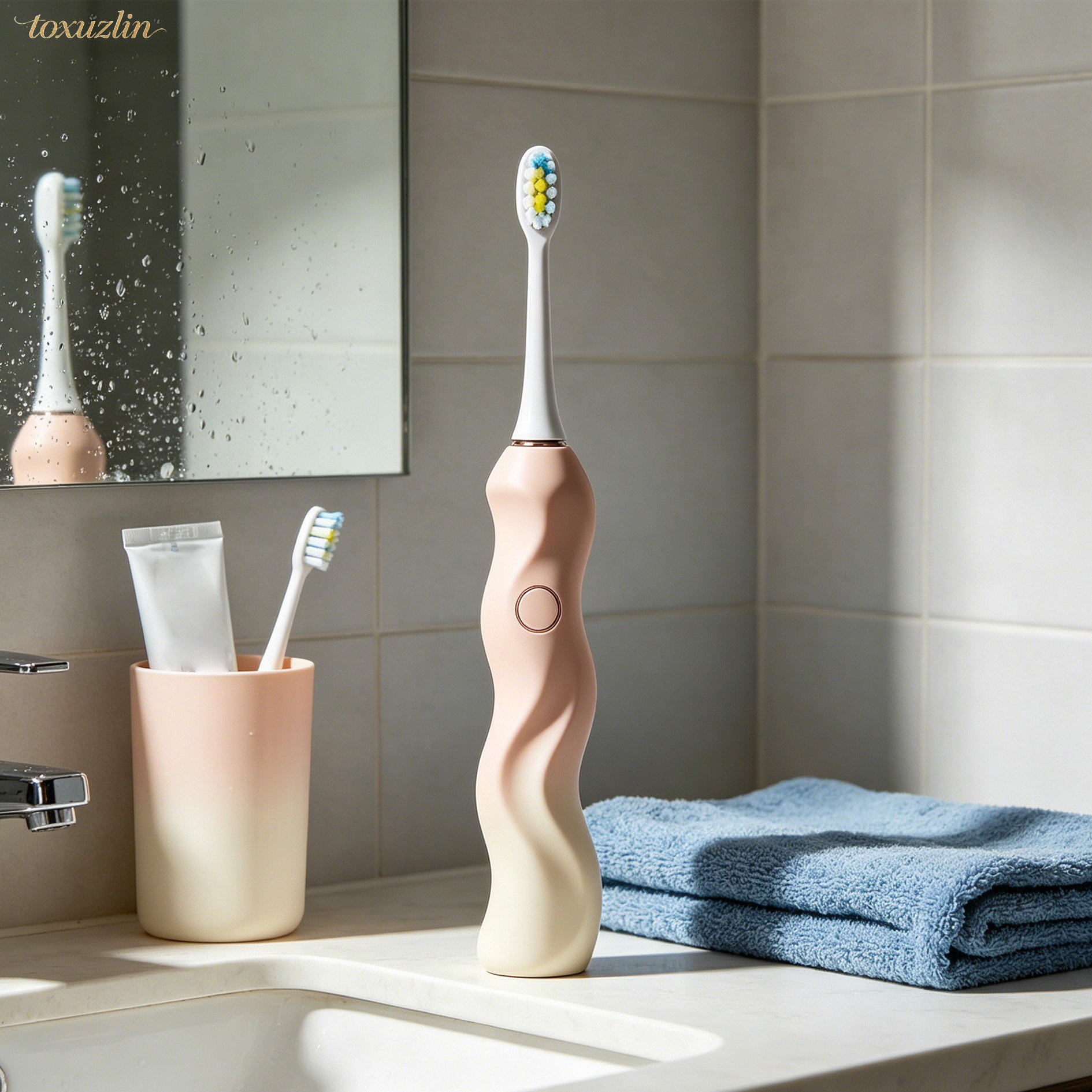 Brosse à dents électrique pour adultes à poils souples