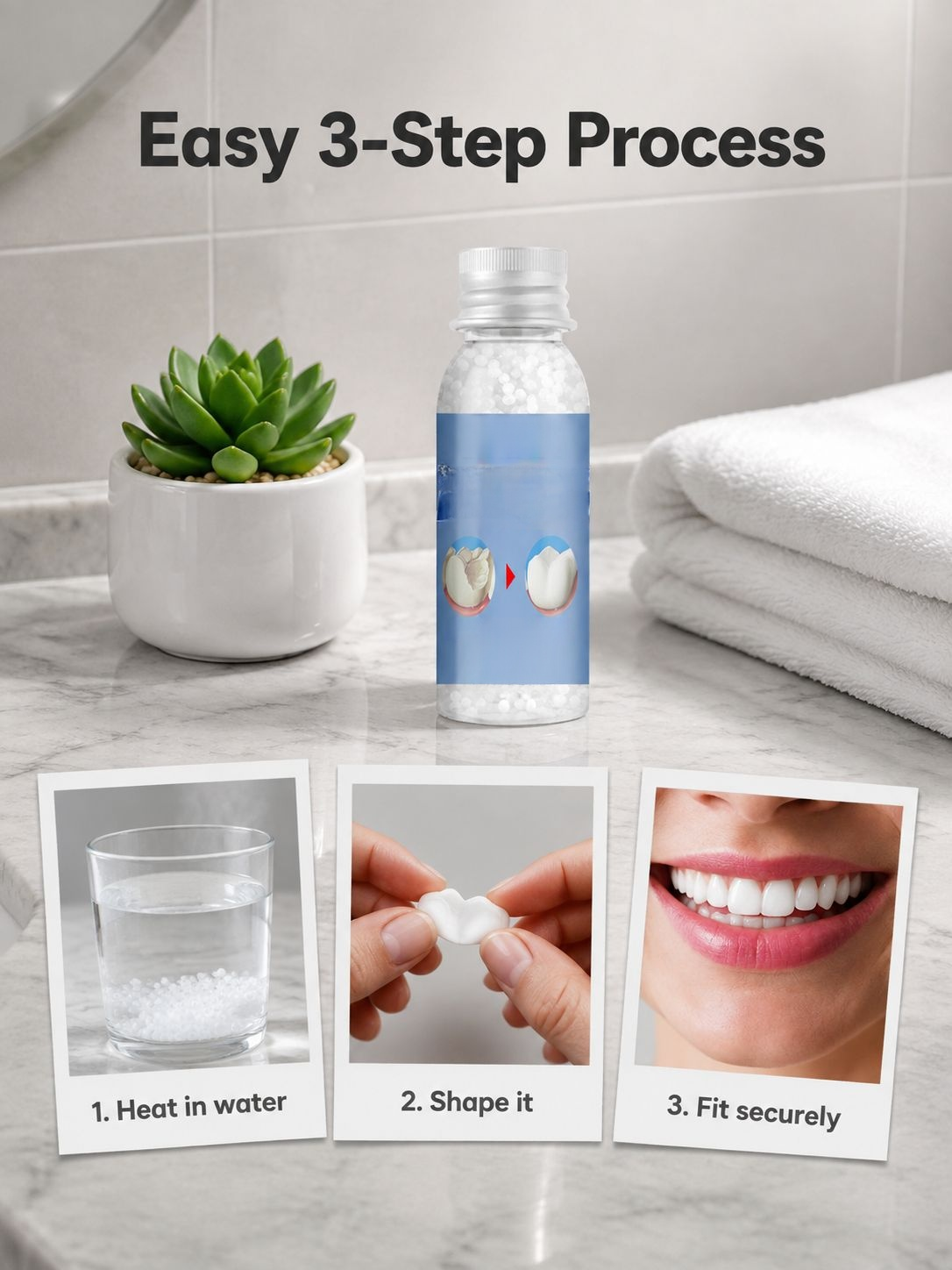 EELHOE Plastic Denture Repair Glue Temporary Tooth Filling Material