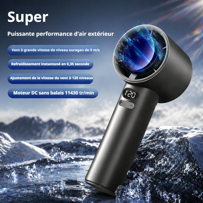 Mini ventilateur portable rechargeable USB, idéal pour l'extérieur