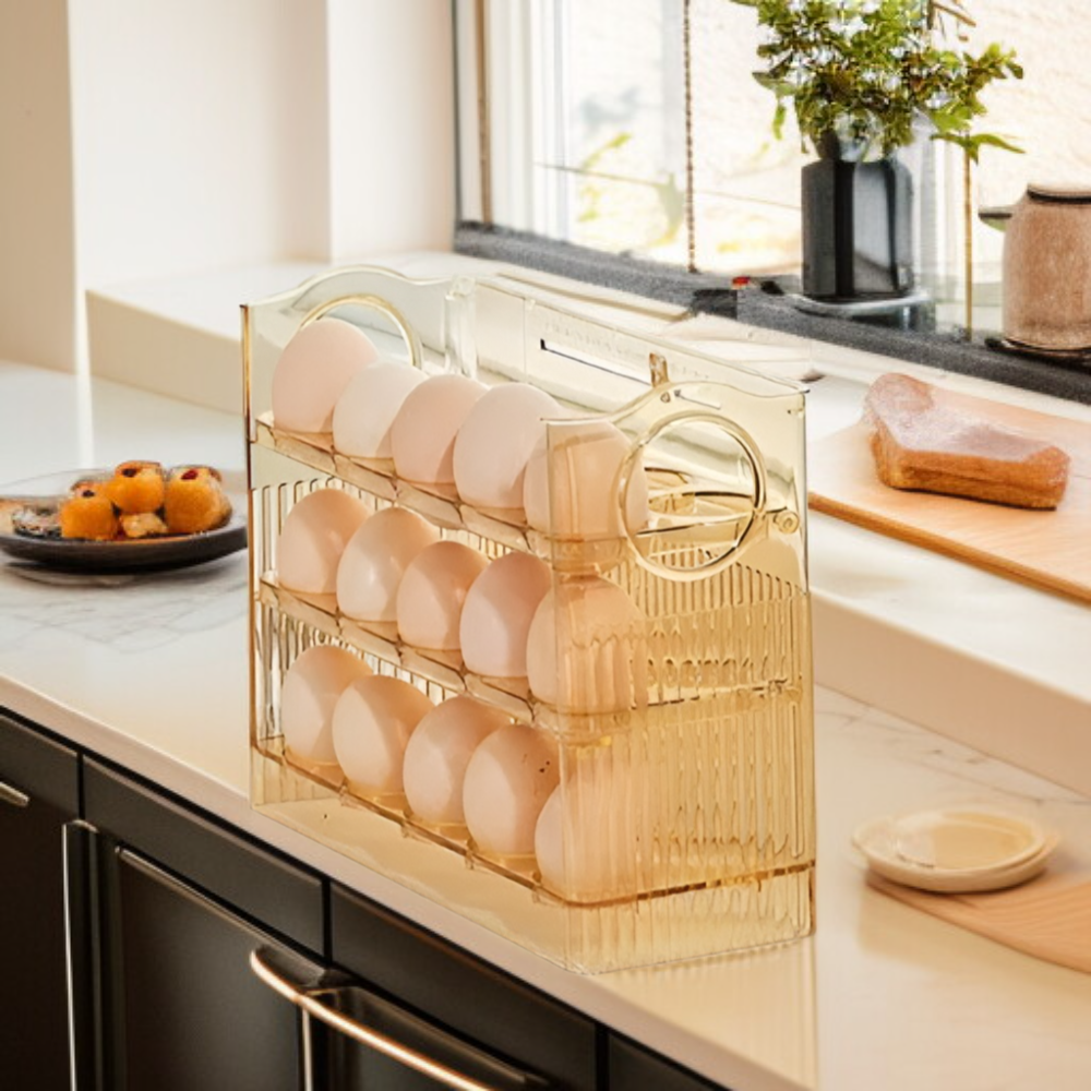 Caja de almacenamiento de huevos de varias capas con capacidad para 30 unidades