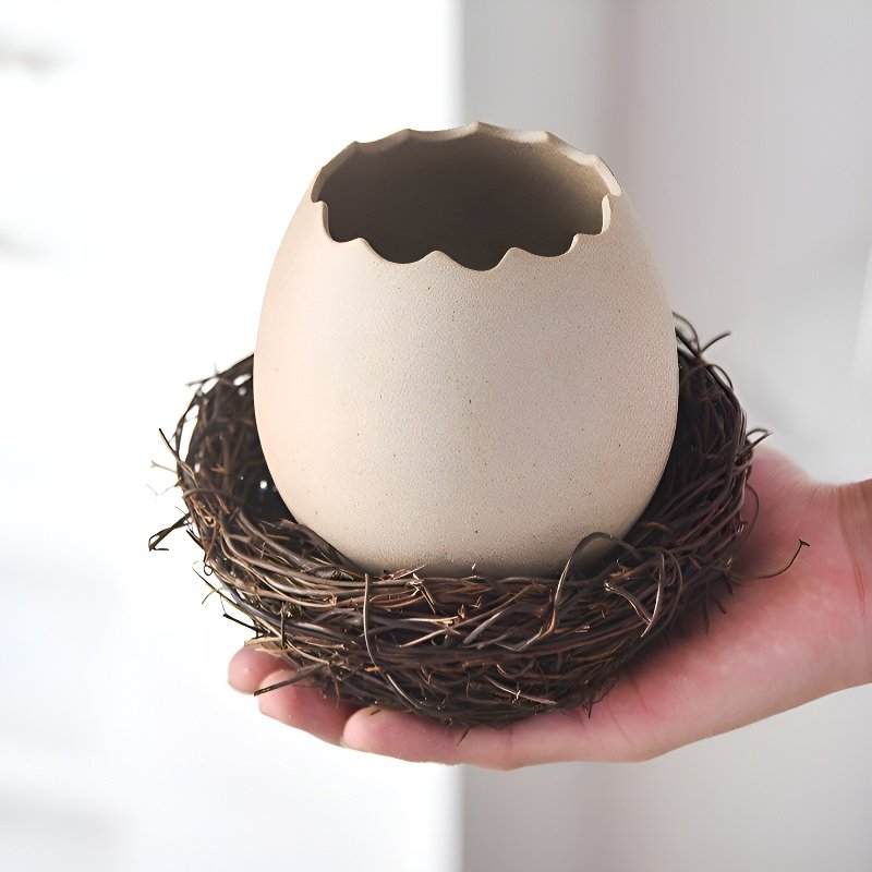 Eggshell Vine Pattern Plate for Various Foods