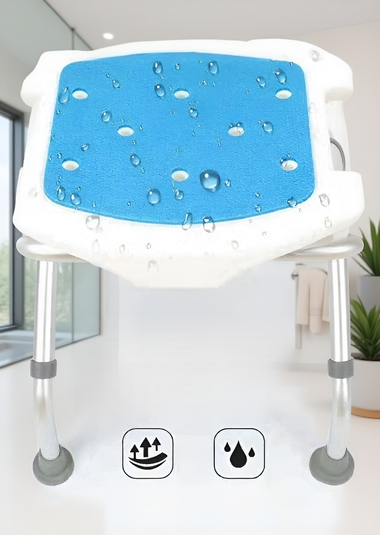 Close-up of non-slip feet on shower chair