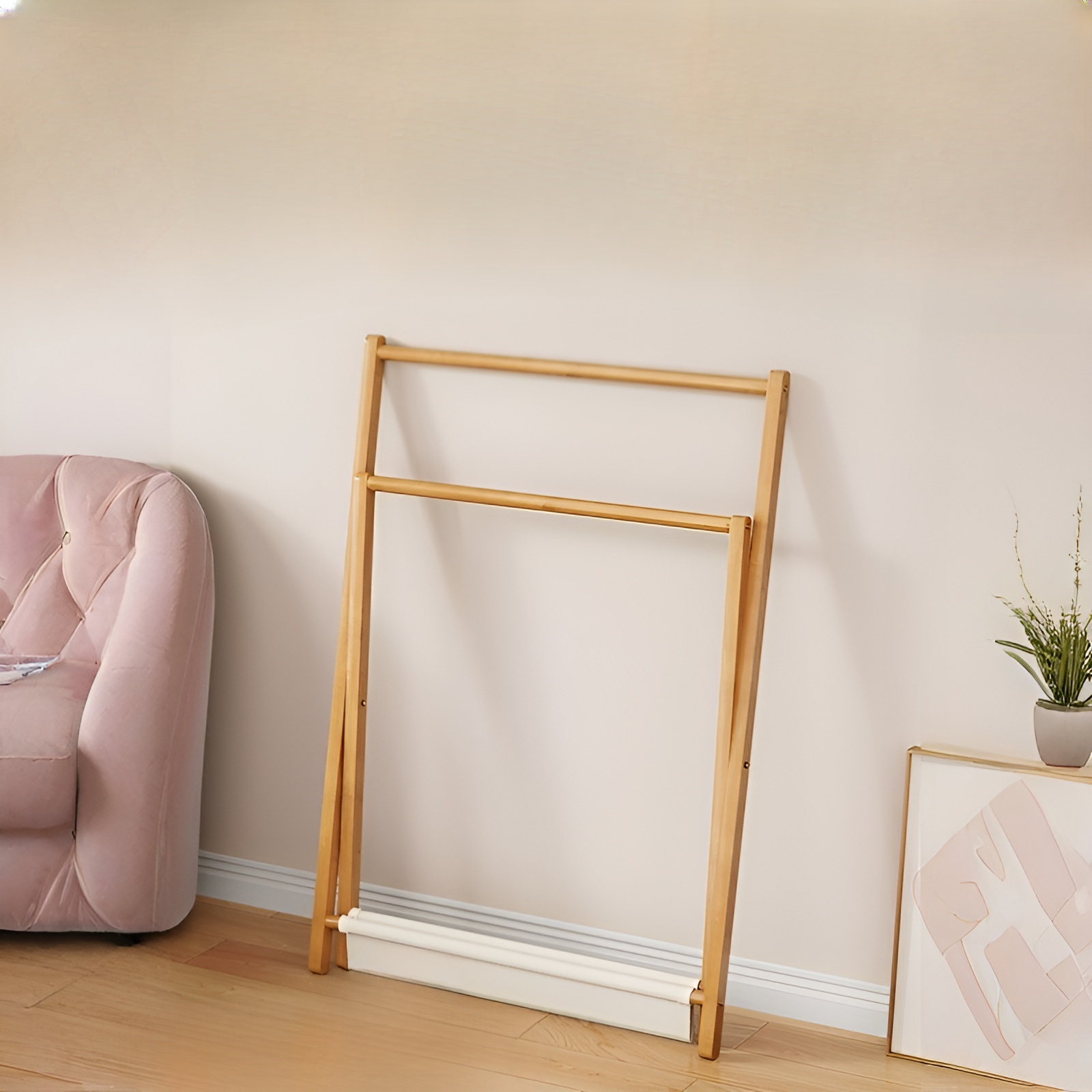 Perchero de Bambú Plegable para Interior