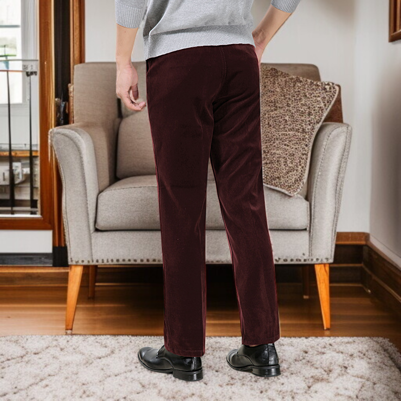 男性式中高年用ベルベット冬にベルベットを厚くしたカジュアルパンツのコーデュロイ男性パンツ
