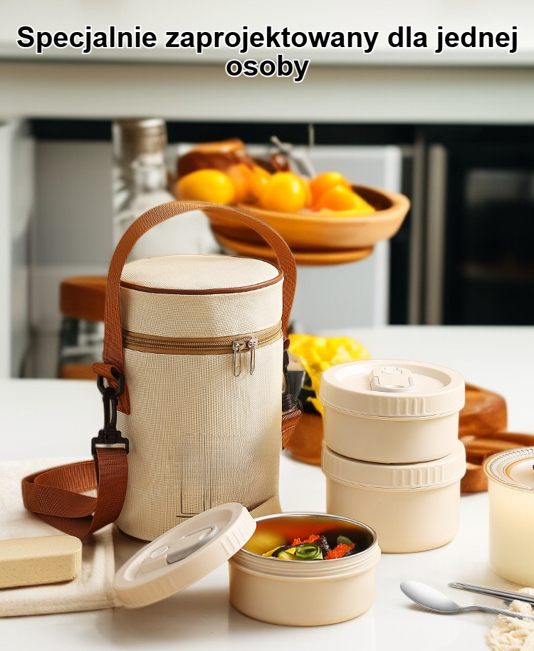 Przenośny lunchbox dla jednej osoby w szkole