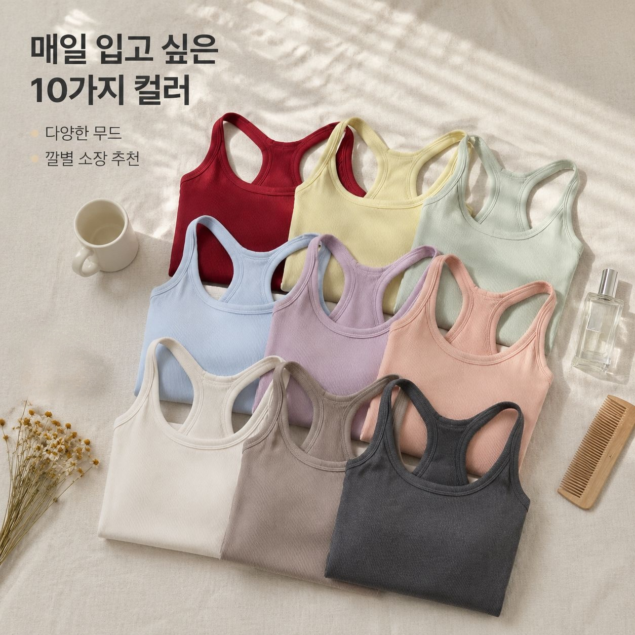 슬림핏 이너 레이어드 슬리브리스