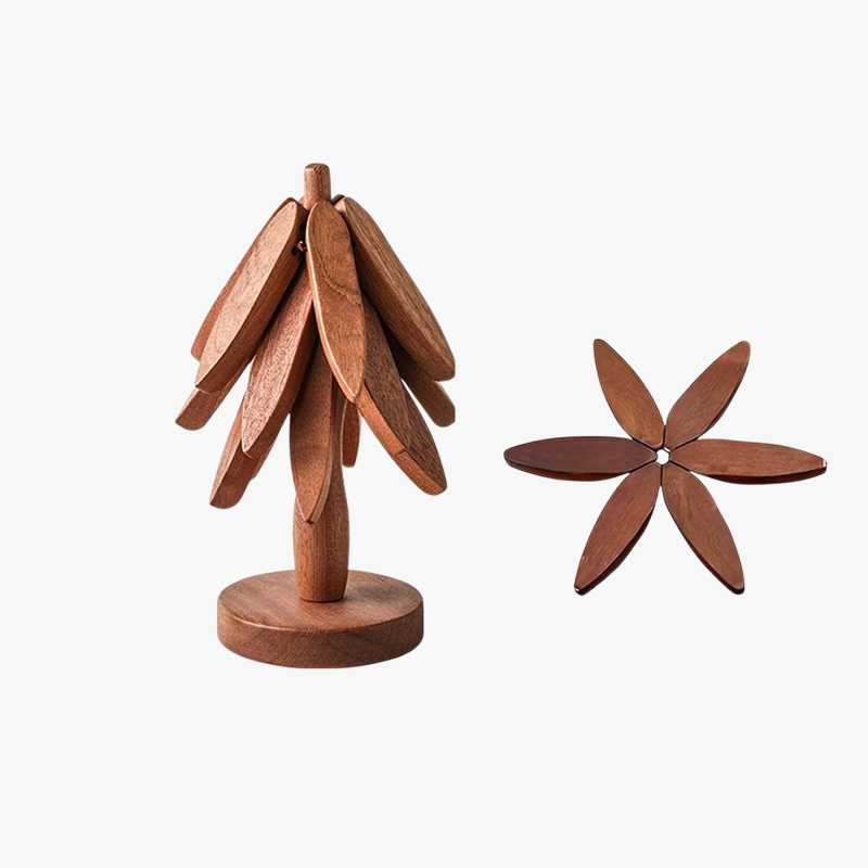 Beech wood ornaments insulation pad creative table mat anti-scalding high temperature resistant pot 