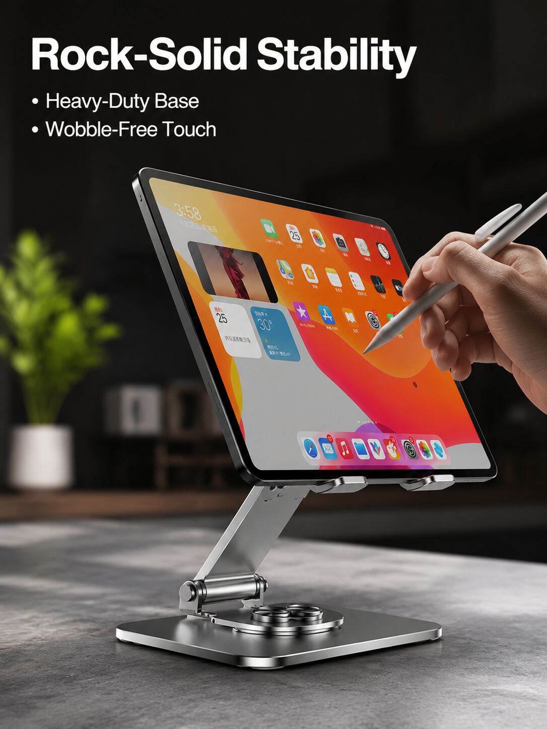 Multifunctional Tablet Stand 360° Rotating Portable Foldable Holder