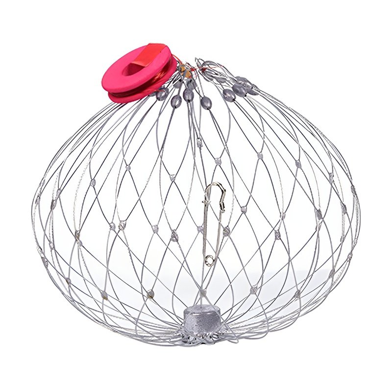 自動開閉式カニ漁網 鋼線製 漁獲用カゴ