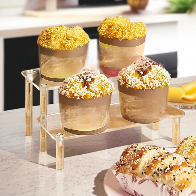 2 & 3 Tier Clear Acrylic Shelf Perfume and Cologne Display Stand