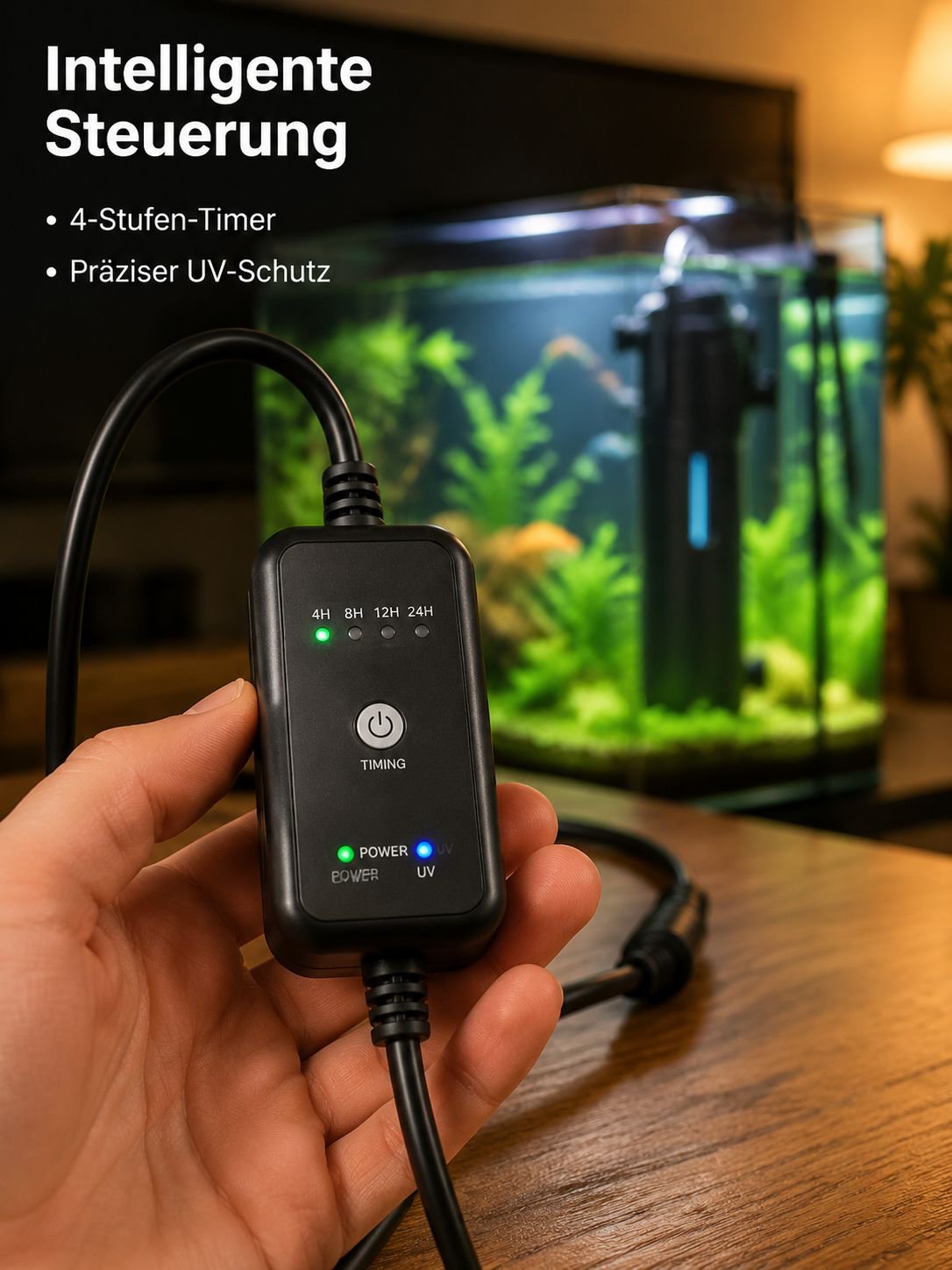 UV-Sterilisations-Aquariumfilterbox mit integriertem Filtervlies Aquariumfilter