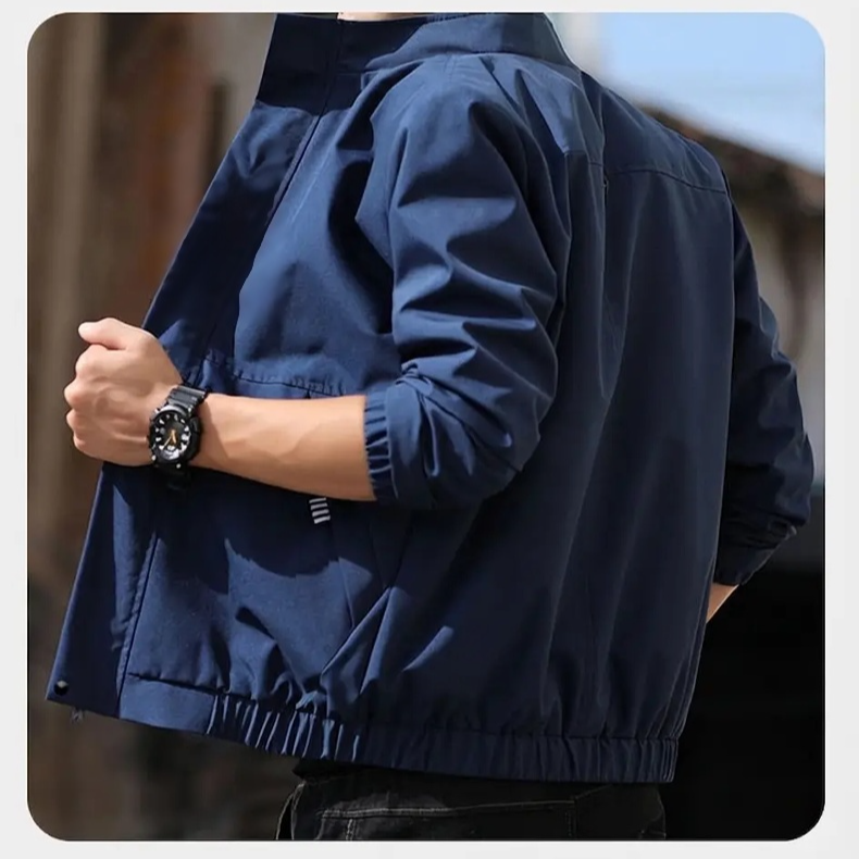 簡約立領拉鍊外套