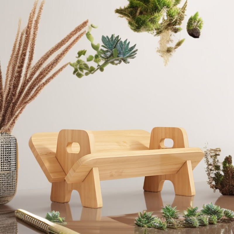 Étagère de bureau pour enfants en bois massif, installation sans perçage