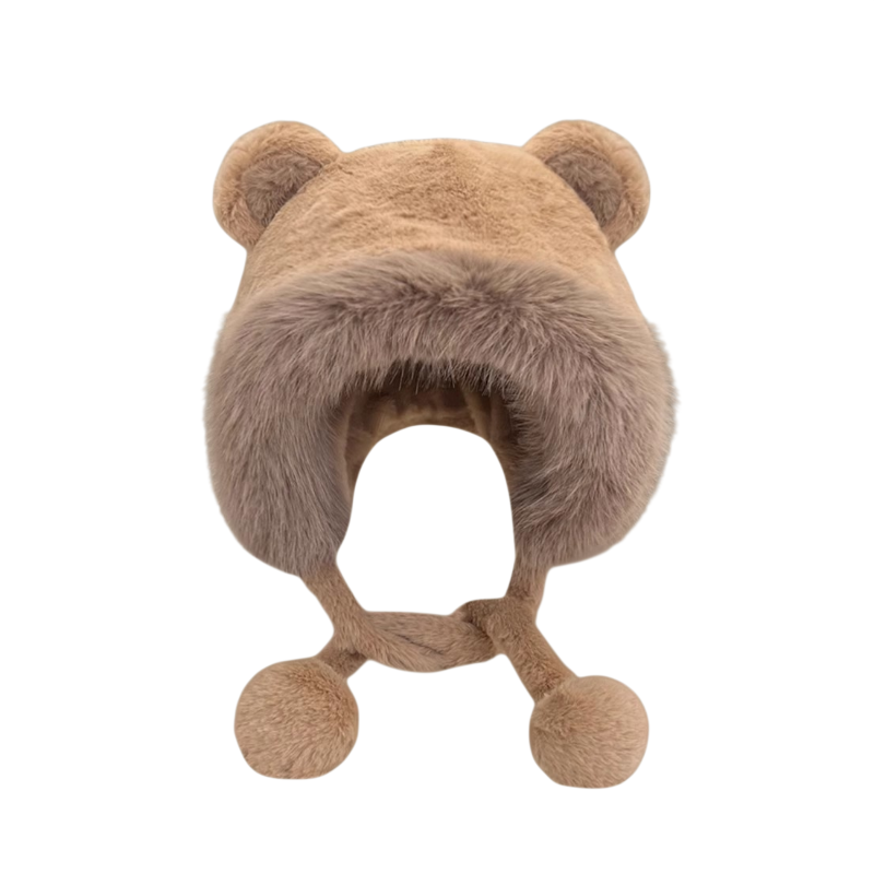 かわいいふわふわの帽子