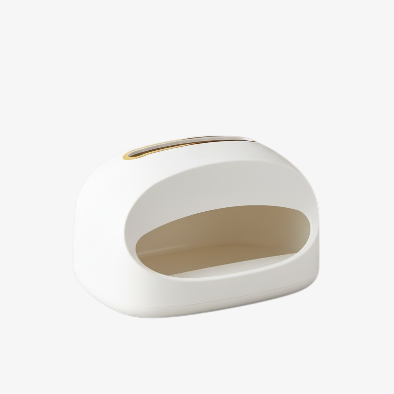 Cream Color Living Room Tissue Storage Box with Drawer