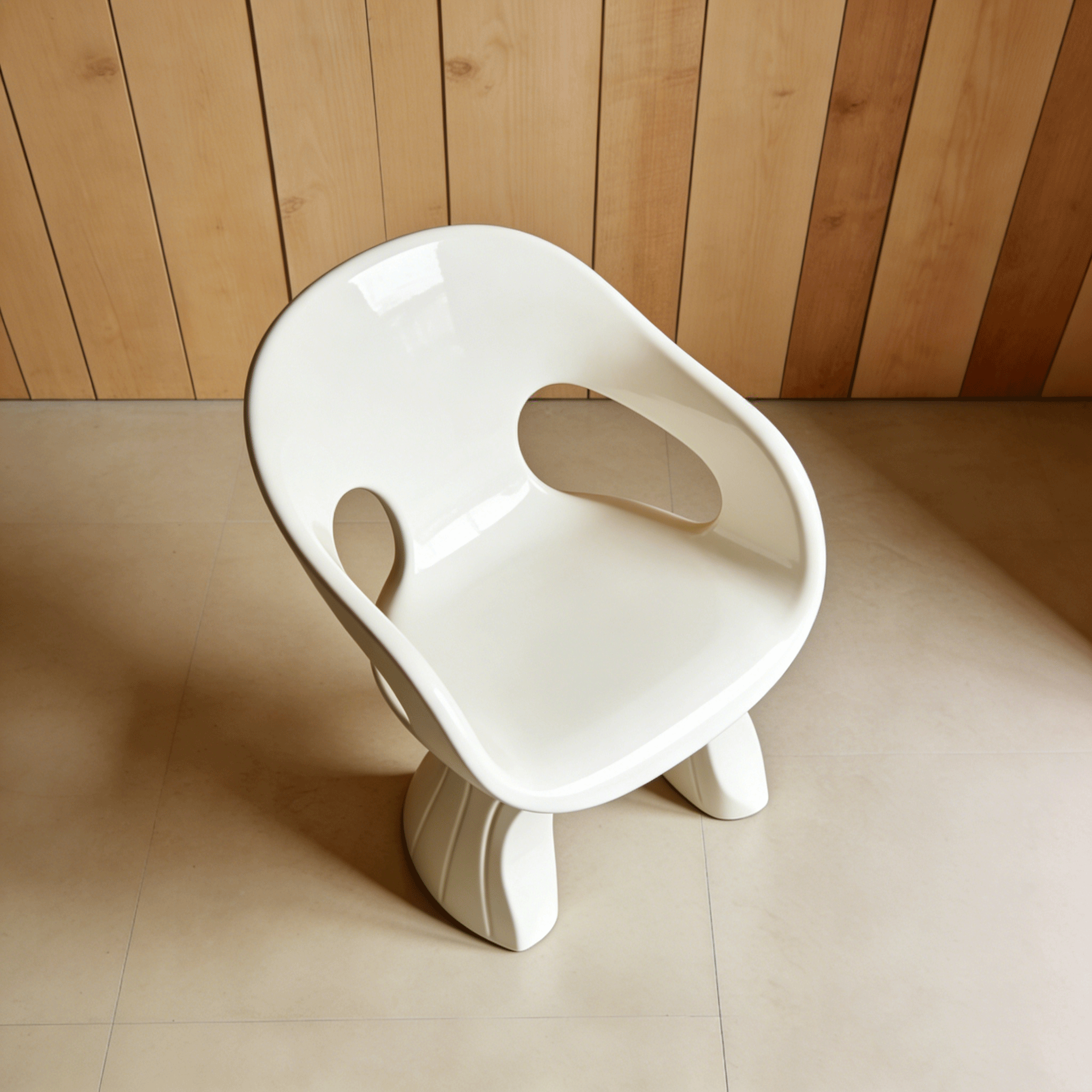 Silla blanca minimalista 